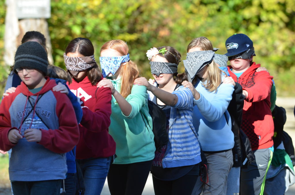 Blindfolded group